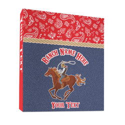 Western Ranch 3 Ring Binder - Full Wrap - 1" (Personalized)