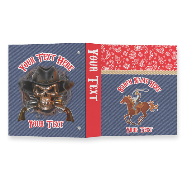 Western Ranch 3 Ring Binders - Full Wrap - 1" - OPEN OUTSIDE