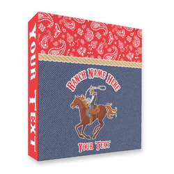 Western Ranch 3 Ring Binder - Full Wrap - 2" (Personalized)