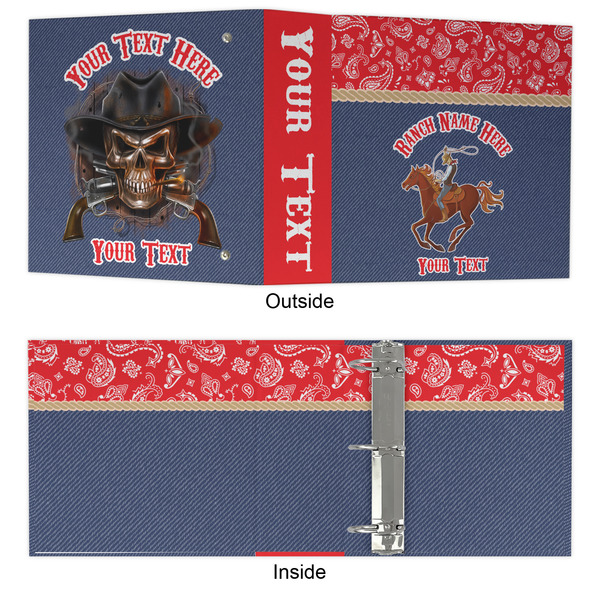 Western Ranch 3 Ring Binders - Full Wrap - 3" - APPROVAL