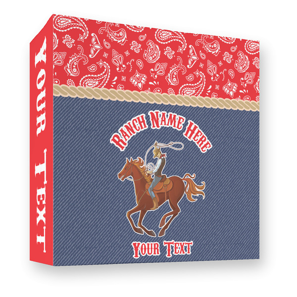 Custom Western Ranch 3 Ring Binder - Full Wrap - 3" (Personalized)