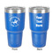 Western Ranch 30 oz Stainless Steel Ringneck Tumbler - Blue - Double Sided - Front & Back