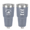 Western Ranch 30 oz Stainless Steel Ringneck Tumbler - Grey - Double Sided - Front & Back