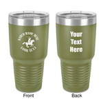 Western Ranch 30 oz Stainless Steel Tumbler - Olive - Double-Sided (Personalized)