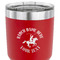 Western Ranch 30 oz Stainless Steel Ringneck Tumbler - Red - CLOSE UP