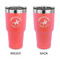 Western Ranch 30 oz Stainless Steel Ringneck Tumblers - Coral - Double Sided - APPROVAL