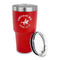 Western Ranch 30 oz Stainless Steel Ringneck Tumblers - Red - LID OFF