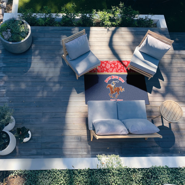 Western Ranch 4'x6' Patio Rug - In context