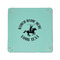 Western Ranch 6" x 6" Teal Leatherette Snap Up Tray - APPROVAL