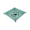 Western Ranch 6" x 6" Teal Leatherette Snap Up Tray - CHILD MAIN
