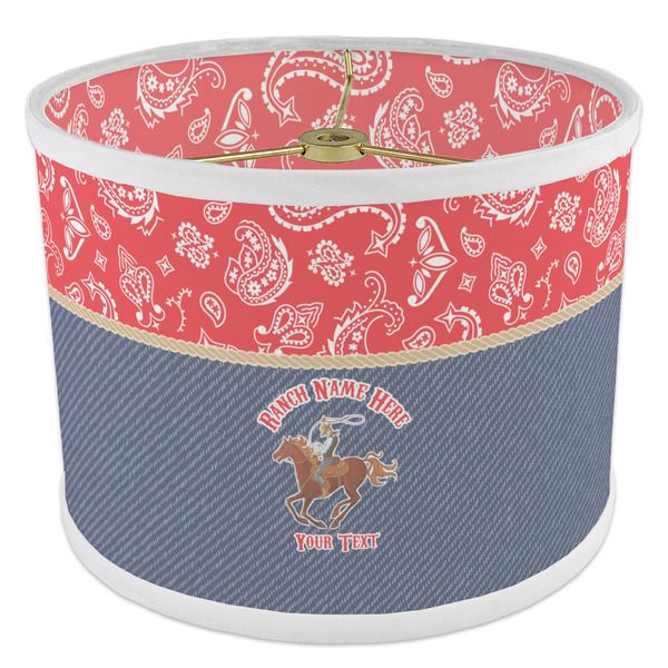 Western Ranch 8" Drum Lampshade - ANGLE Poly-Film