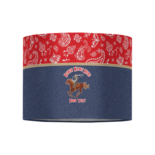 Western Ranch 8" Drum Lampshade - FRONT (Fabric)