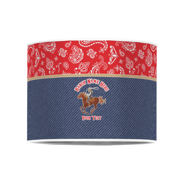 Western Ranch 8" Drum Lampshade - FRONT (Poly Film)
