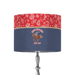 Western Ranch 8" Drum Lamp Shade - Fabric (Personalized)