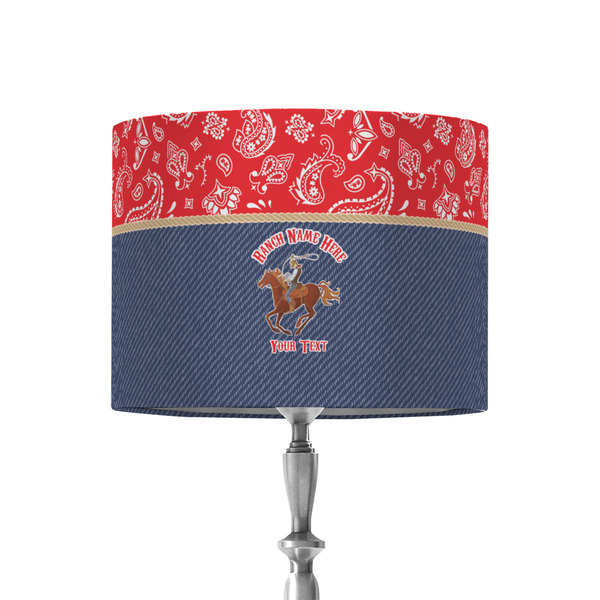 Custom Western Ranch 8" Drum Lamp Shade - Fabric (Personalized)