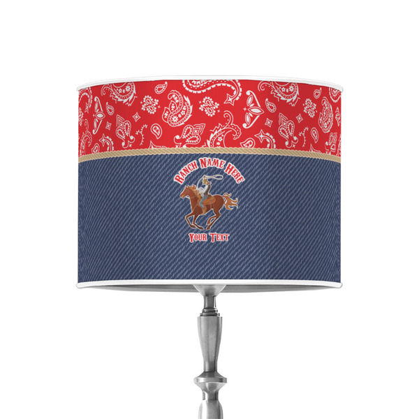 Western Ranch 8" Drum Lampshade - ON STAND (Poly Film)