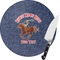 Western Ranch Round Glass Cutting Board - Small (Personalized)