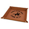 Western Ranch 9" x 9" Leatherette Snap Up Tray - FOLDED