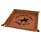 Western Ranch Faux Leather Dice Tray - 9" x 9" - Rawhide (Personalized)