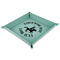 Western Ranch 9" x 9" Teal Leatherette Snap Up Tray - MAIN