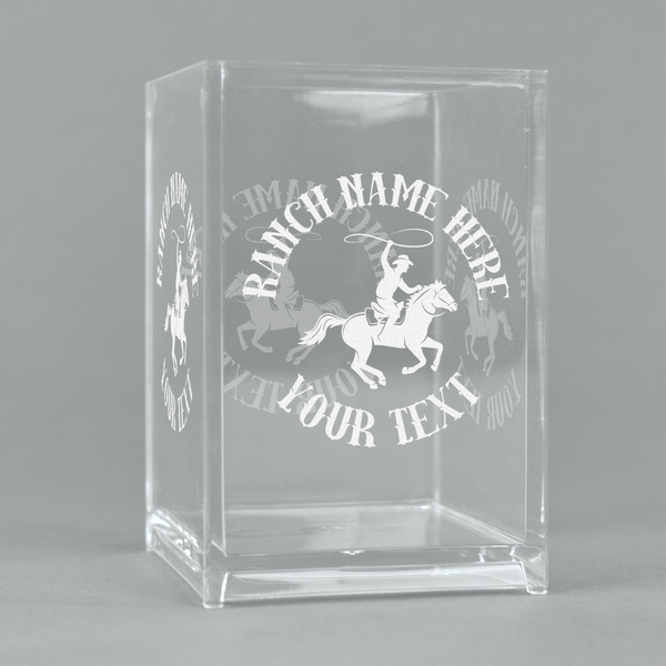 Custom Western Ranch Acrylic Pen Holder (Personalized)