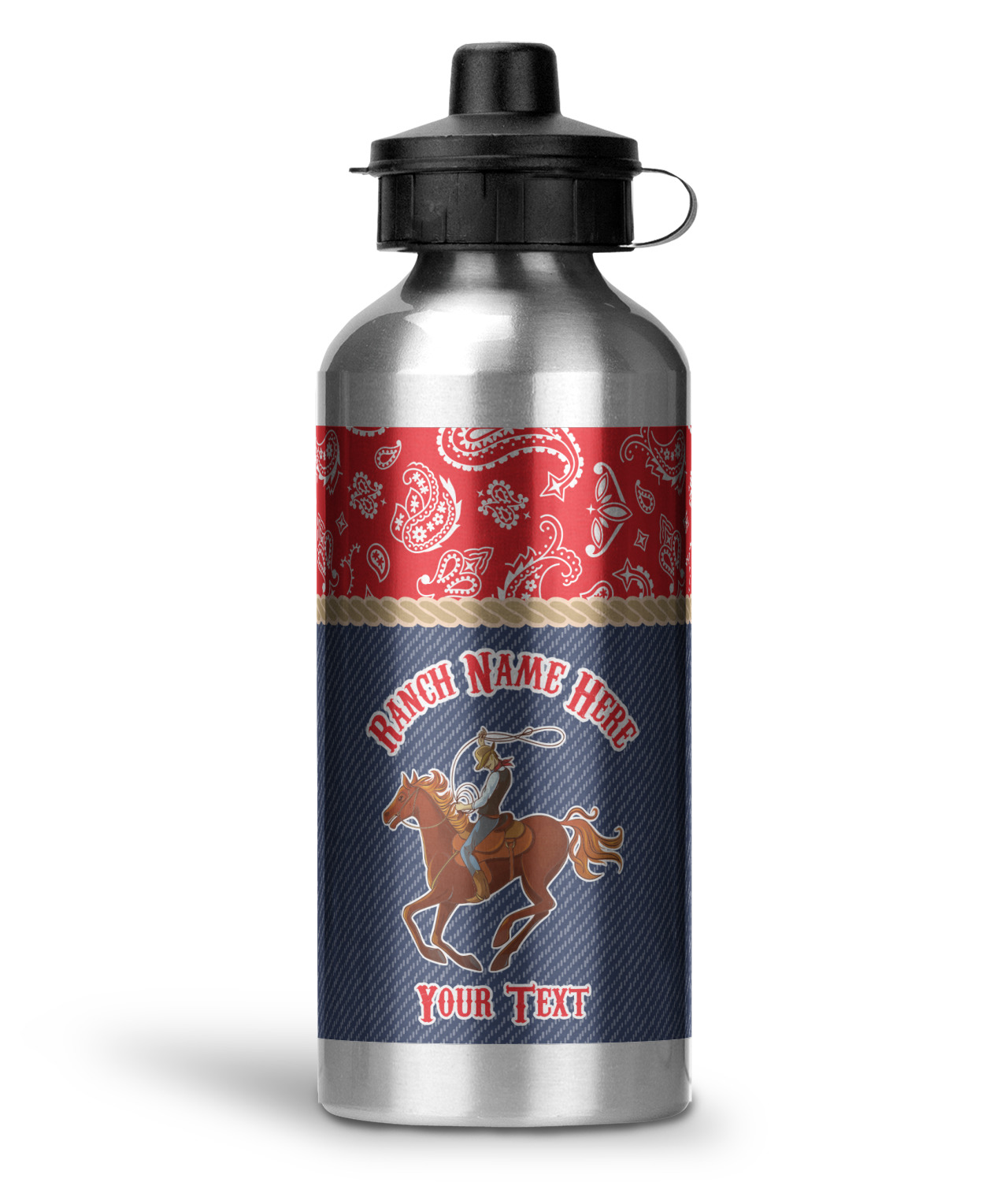 Western Ranch Water Bottle - Aluminum - 20 oz (Personalized ...