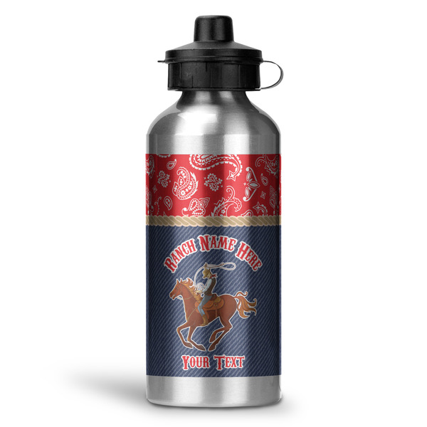 Custom Western Ranch Water Bottle - Aluminum - 20 oz (Personalized)