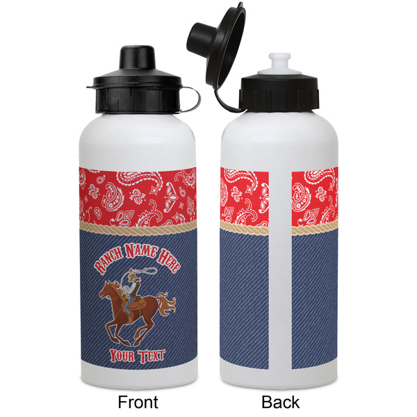 Western Ranch Aluminum Water Bottle - White APPROVAL
