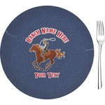 Western Ranch Glass Appetizer / Dessert Plate 8" (Personalized)