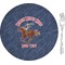 Western Ranch 8" Glass Appetizer / Dessert Plates - Single or Set (Personalized)