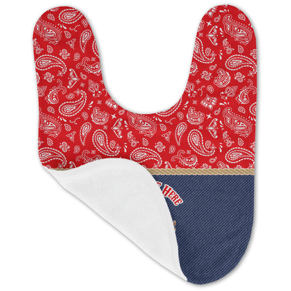 Western Ranch Baby Bib - AFT folded