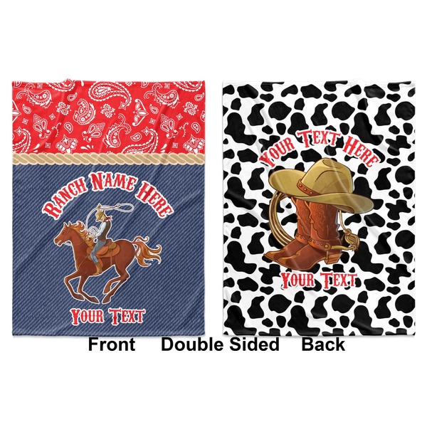 Western Ranch Baby Blanket (Double Sided - Printed Front and Back)