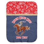 Western Ranch Baby Swaddling Blanket (Personalized)