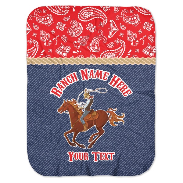 Custom Western Ranch Baby Swaddling Blanket (Personalized)