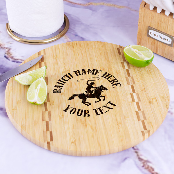 Western Ranch Bamboo Cutting Board - In Context