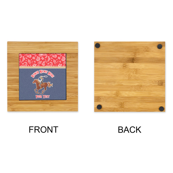 Western Ranch Bamboo Trivet with 6" Tile - APPROVAL