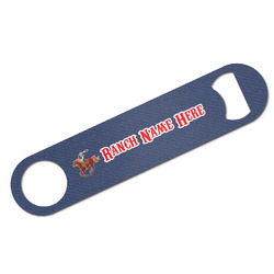 Western Ranch Bar Bottle Opener - White w/ Name or Text