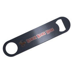 Western Ranch Bar Bottle Opener - Silver w/ Name or Text