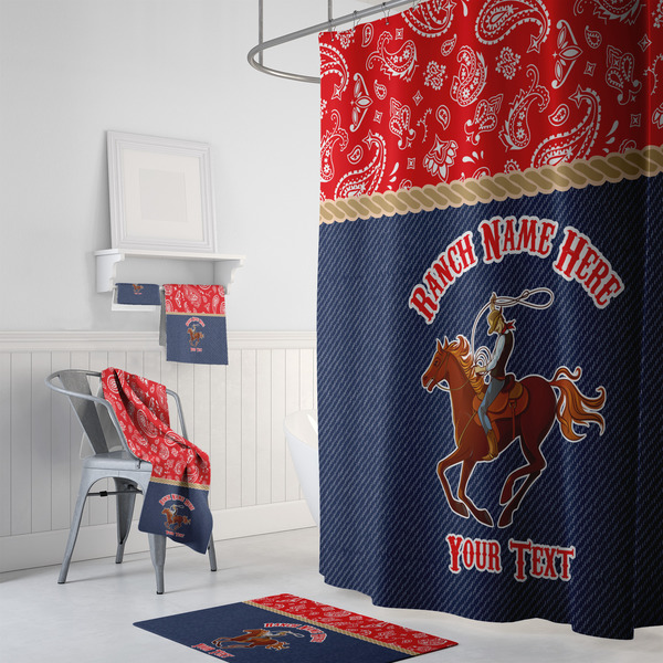 Western Ranch Bath Towel Sets - 3-piece - In Context