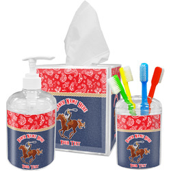 Western Ranch Acrylic Bathroom Accessories Set w/ Name or Text