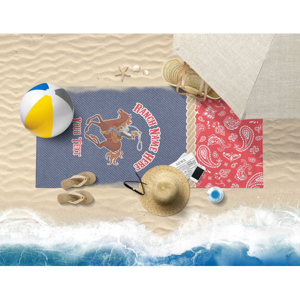 Western Ranch Beach Towel Lifestyle