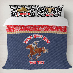 Western Ranch Duvet Cover Set - King (Personalized)