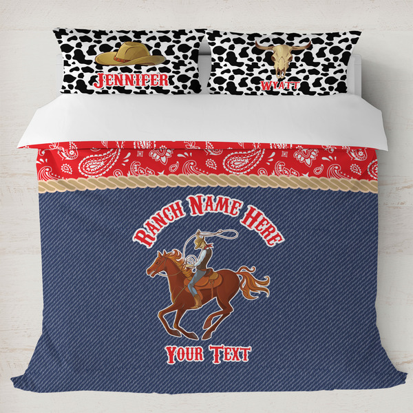 Custom Western Ranch Duvet Cover Set - King (Personalized)