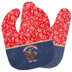 Western Ranch Baby Bib w/ Name or Text