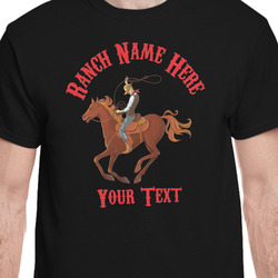 Western Ranch T-Shirt - Black - XL (Personalized)