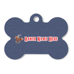 Western Ranch Bone Shaped Dog ID Tag (Personalized)