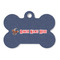 Western Ranch Bone Shaped Dog ID Tag - Large - Front