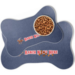Western Ranch Bone Shaped Dog Food Mat (Personalized)