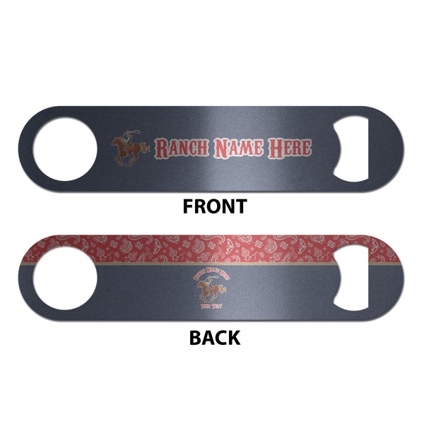 Western Ranch Bottle Opener - Front & Back