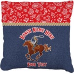 Western Ranch Faux-Linen Throw Pillow 26" (Personalized)